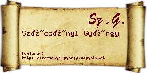 Szécsényi György névjegykártya